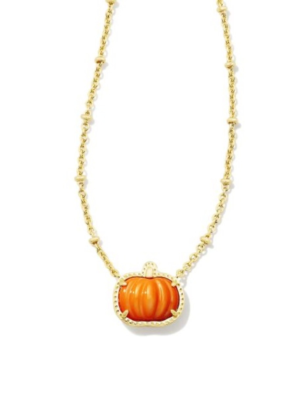 NEW Kendra Scott Pumpkin Gold Short Pendant Necklace